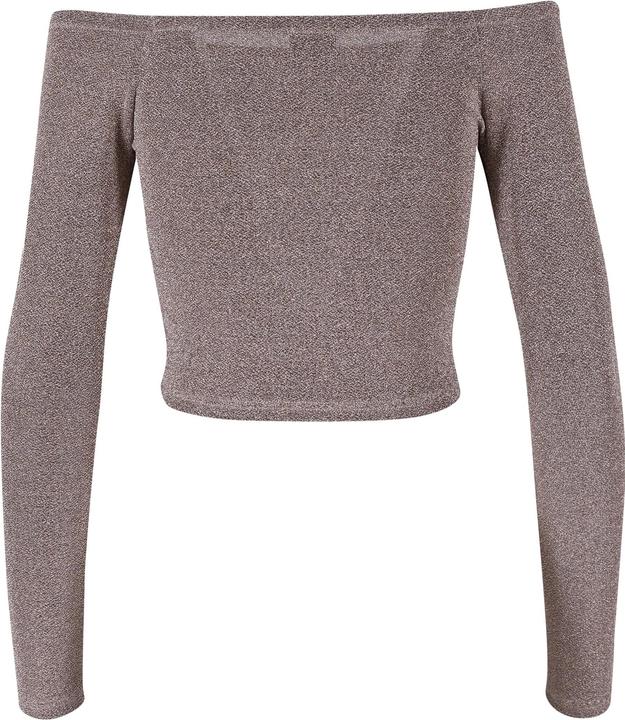 Actual product image Urban Classics Ladies Off Shoulder Glitter Longsleeve (4XL)