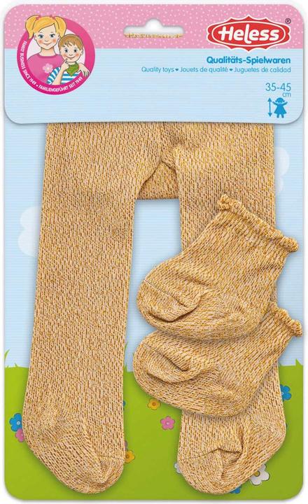 Immagine prodotto Heless Collant oro taglia 35-45 cm con calze, 1 paio ciascuno, elastico, da 3 anni