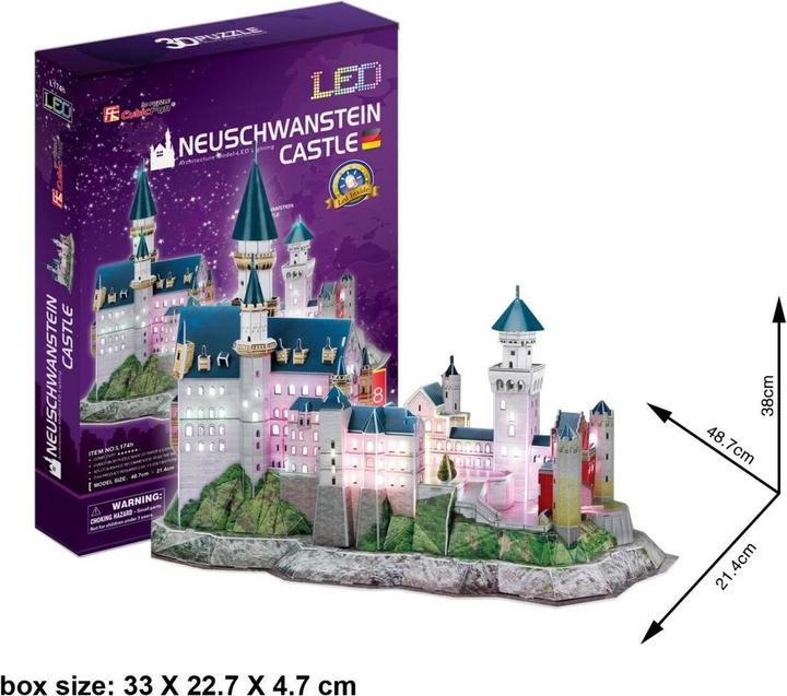 Actual product image Cubicfun Puzzle 3D Neuschwanstein Castle (128 pieces)