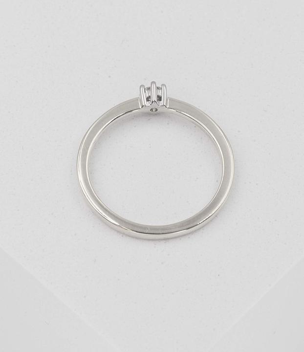 Produktbild Muau Solitaire ring 6-handle setting white gold 750, diamond 0.10ct. (54, 950 Platin)