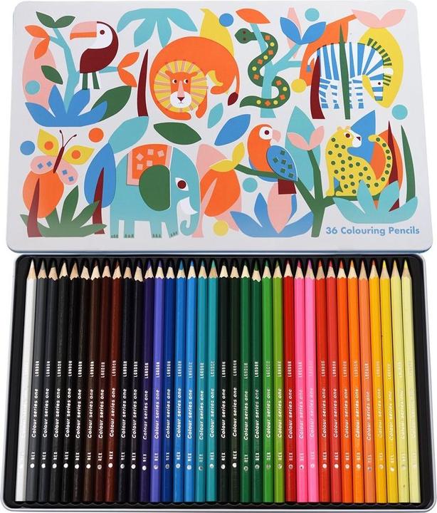 Produktbild Rex London schachtel mit 36 buntstiften wild wonders (Green, White, Blue, Red, Yellow, Black, 36 x)