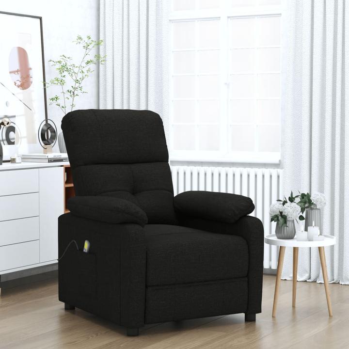 Produktbild VidaXL Massagesessel Fernsehsessel Relaxsessel Sessel Liegesessel Schwarz Stoff