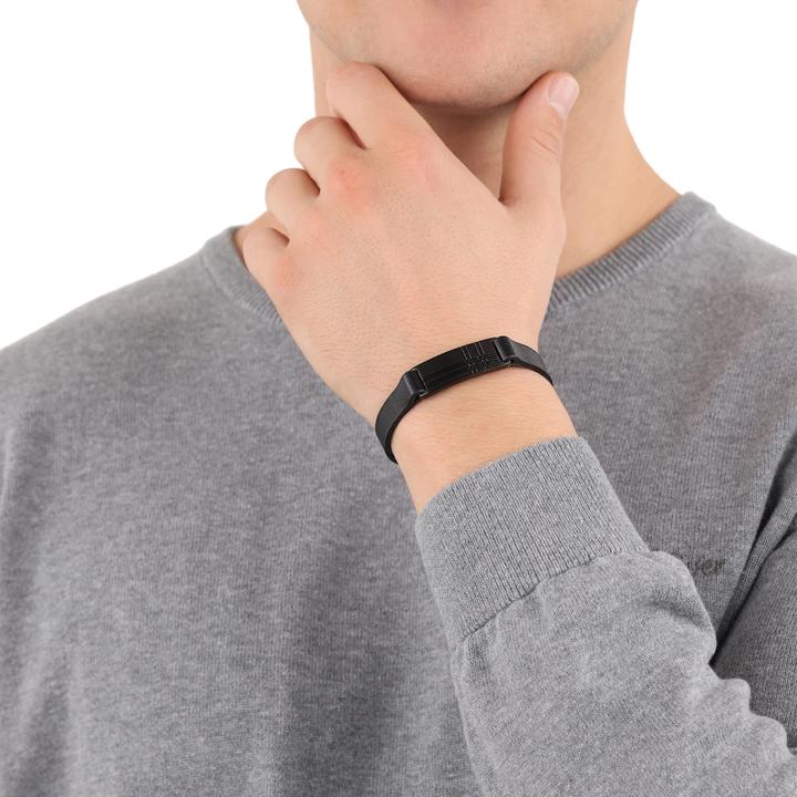 Immagine prodotto S.Oliver Armschmuck für Herren, Edelstahl (21.50 cm, Acciaio inossidabile)