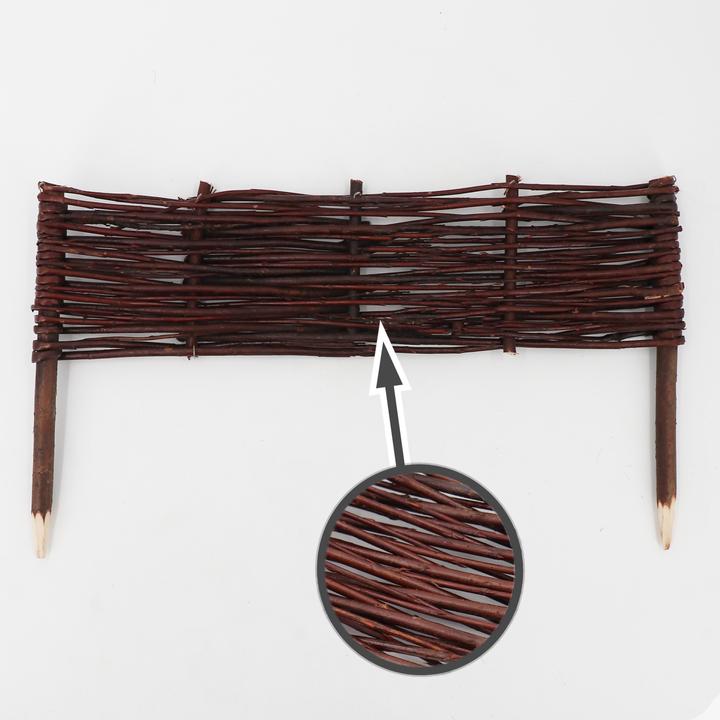 Immagine prodotto Aquagart 10 Beeteinfassungen aus Weide 20x50cm I Beetbegrenzung /Weidenzaun zur Beetumrandung Rasenkante (50 cm)