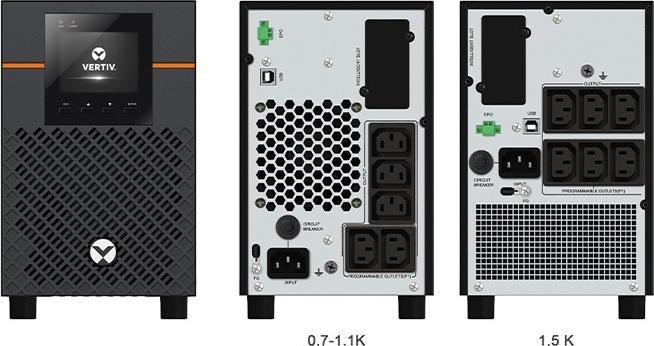 Productafbeelding Vertiv EDGE UPS 750VA/675W Tower IntelliSlot-poort (750 VA, 675 W, Lijninteractief UPS)