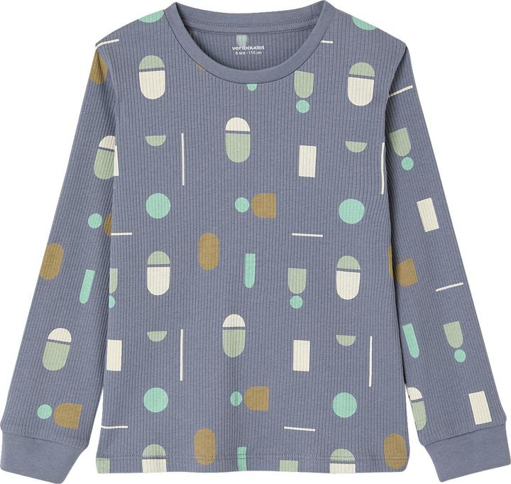 Produktbild Vertbaudet 2er-Set Jungen Schlafanzüge mit HAPPY-Print und Recycling-Baumwolle (110)