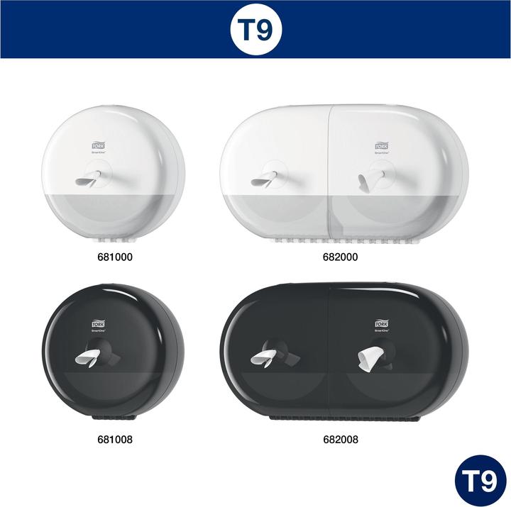 Produktbild Tork 472193 Toilettenpapier Lotus SmartOne mini Tissue weiss 620 Blatt # 297492, 12 Rollen/Ktn, 111m (12 x)