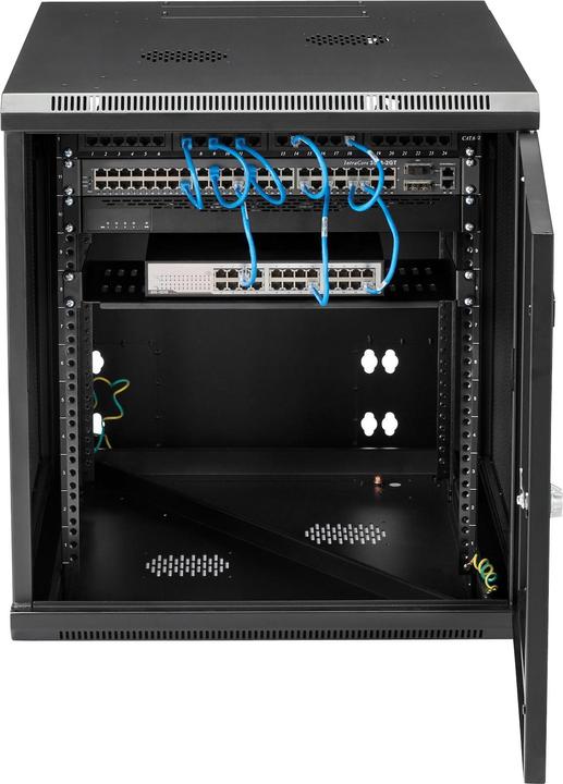 Produktbild StarTech 12HE Wandmontage Server Rack bis zu 81cm tief Gehäuse mit Scharnier Netzwerkschrank Server Schrank (12 HE, 19 Zoll Rack)
