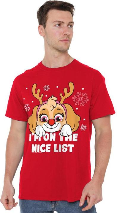Actual product image Paw Patrol Mens Nice Christmas Skye T-Shirt (S)