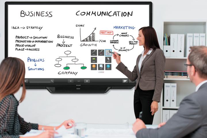 Actual product image Sharp BIG PAD PN-80TC3 - 203.2 cm (80") diagonal class LED display - interactive - with (1920 x 1080 pixels, 80")
