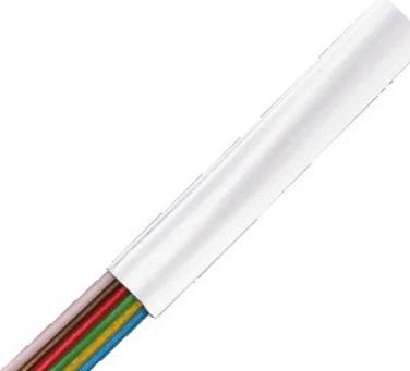 LogiLink Telefonkabel, 100 m, 6-adrig, flach, weiá