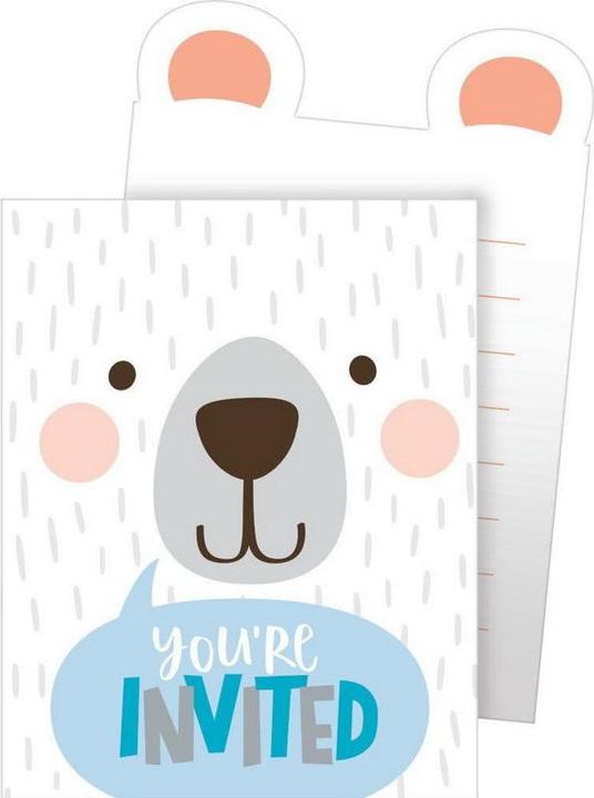 Produktbild Creative Party Bär Einladungen Geburtstag 8erPack Papier Kartonage (8 Stk.)