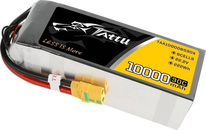 Immagine prodotto Tattu Accumulatore 10000mAh 22.2V 30C 6S1P XT90 Spina antiscintilla (22.20 V, 10000 mAh)