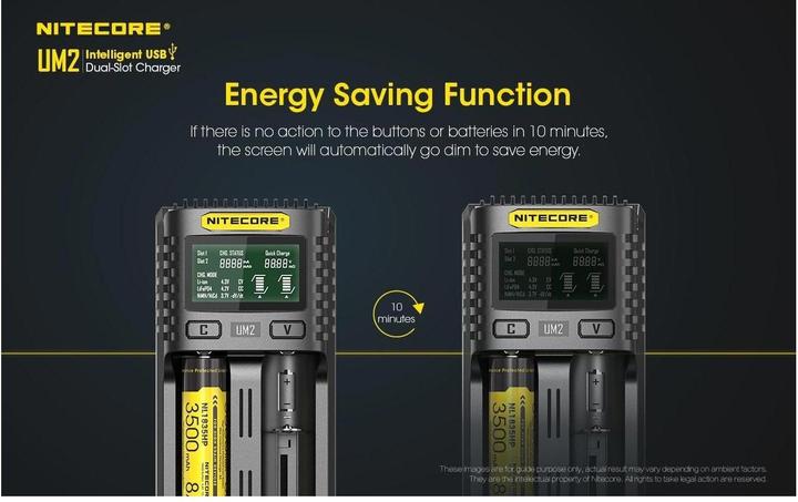 Immagine prodotto Nitecore Caricatore USB UM2 (1 pz., 14500, 16340, 18650, 26650, Caricabatterie senza batteria)