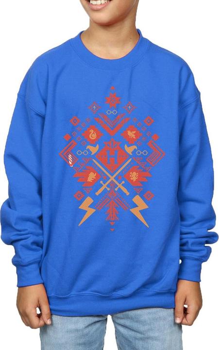 Actual product image Boys Christmas Fair Isle Sweatshirt (116)