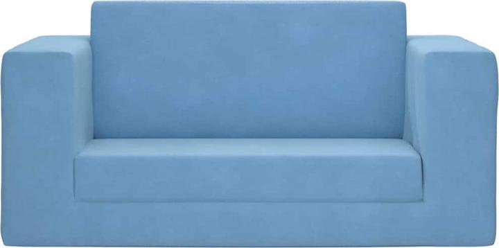 Actual product image VidaXL Children's sofa bed 2-seater blue Soft plush (Children sofa)