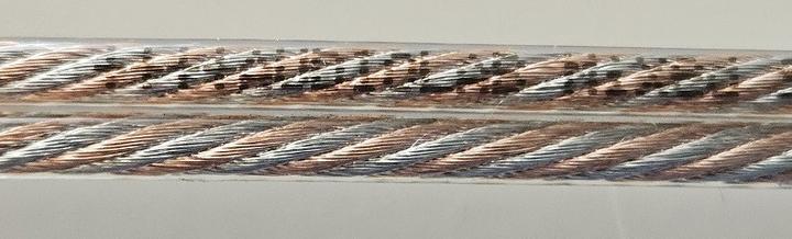 Actual product image Audiolab Mixed silver cable, transparent, 2x1.5mm2, 100m (100 m, 1.50 mm²)