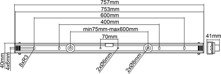 Image du produit Multibrackets M Universal Wallmount Medium - Kit de fixation (montage mural) (Mur, 75", 80 kg)