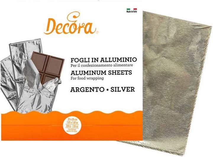 Produktbild Decora Aluminiumfolien für Pralinen - Silber (20x20cm) (1 x)