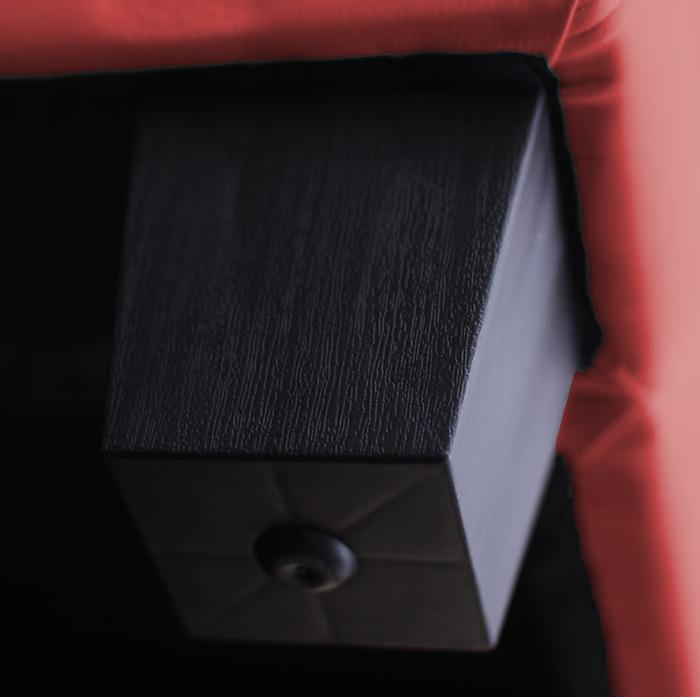 Immagine prodotto Mendler Divano a 3 posti Divano Loungesofa Lille, pelle/imitazione pelle rosso (3 posti)