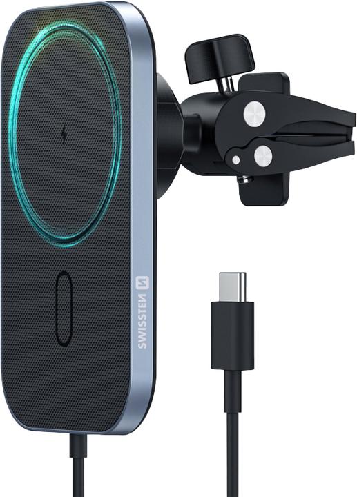 Produktbild Swissten Magnetic Car Holder with Wireless Charger