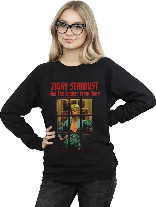 Actual product image David Bowie Womens/Ladies Ziggy Stardust Spider Sweatshirt (XL)