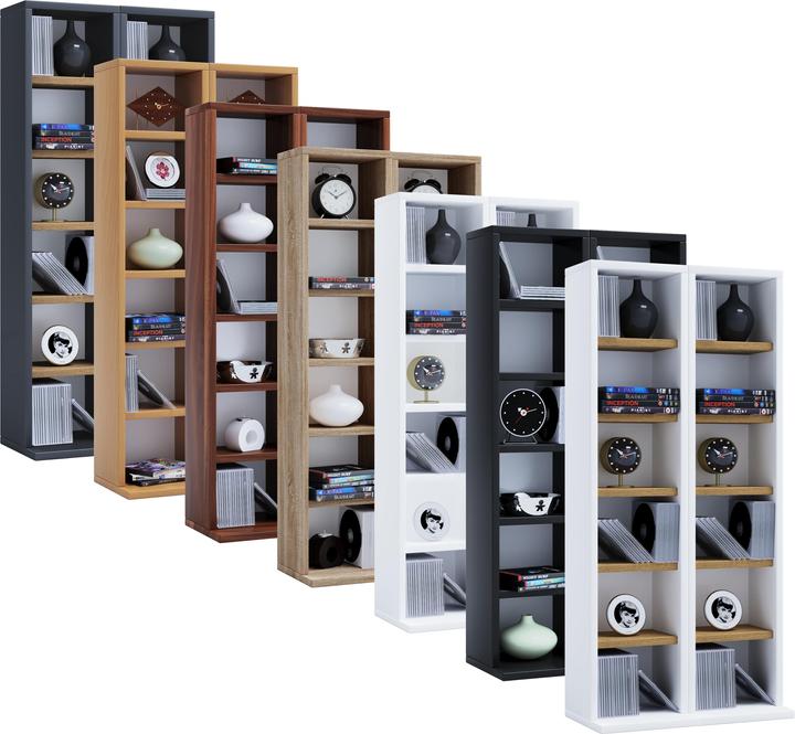Image du produit VCM Bois CD DVD Stand Étagère Milano (42 x 20 x 92 cm)