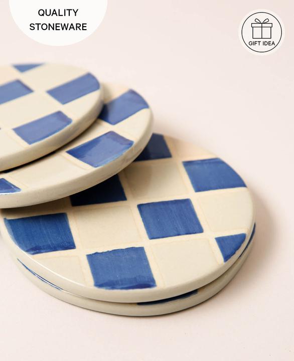 Actual product image Esmée Set of 4 Ceramic Coasters (4 x, Glass coaster)
