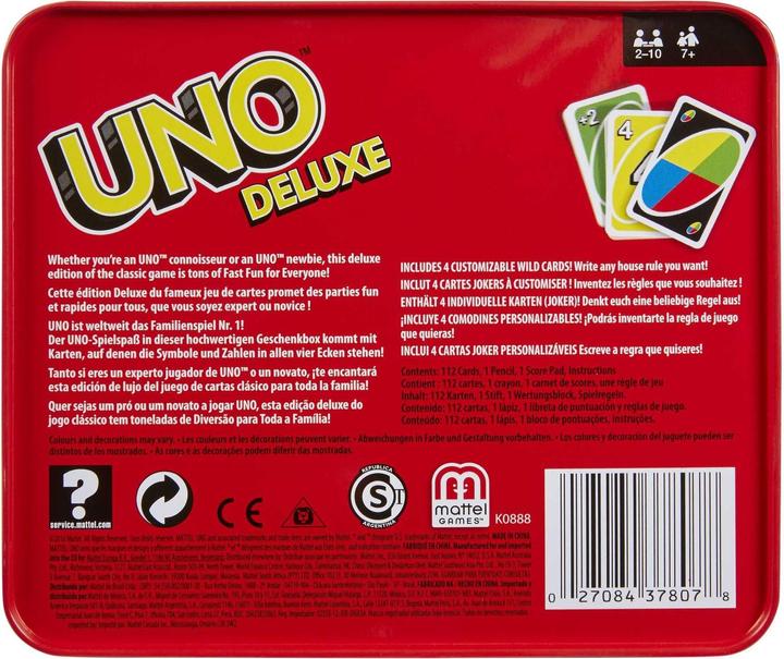 Produktbild Mattel Games Uno Kartenspiel Deluxe in Metalldose (Deutsch, Französisch, Italienisch)