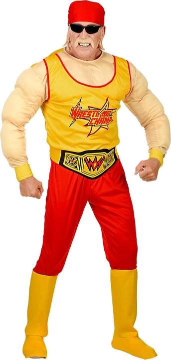 Actual product image Widmann WRESTLING CHAMP (muscle shirt, trousers, belt, boot covers, bandana), L (L)