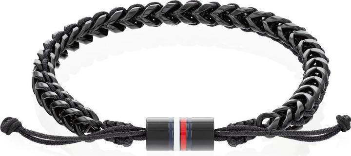 Tommy Hilfiger Braided Metal Bracelet (19 cm, Stainless steel, Nylon)