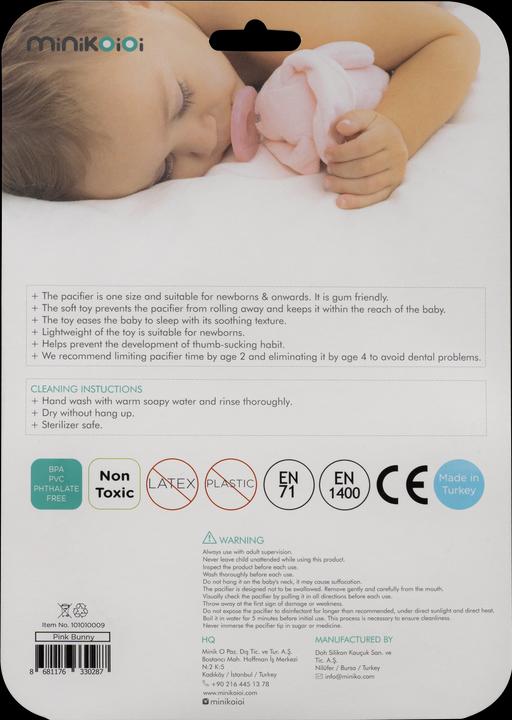 Produktbild Minikoioi SLEEP BUDDY Schlaf Kuscheltier mit Schnuller Braunbär Moi