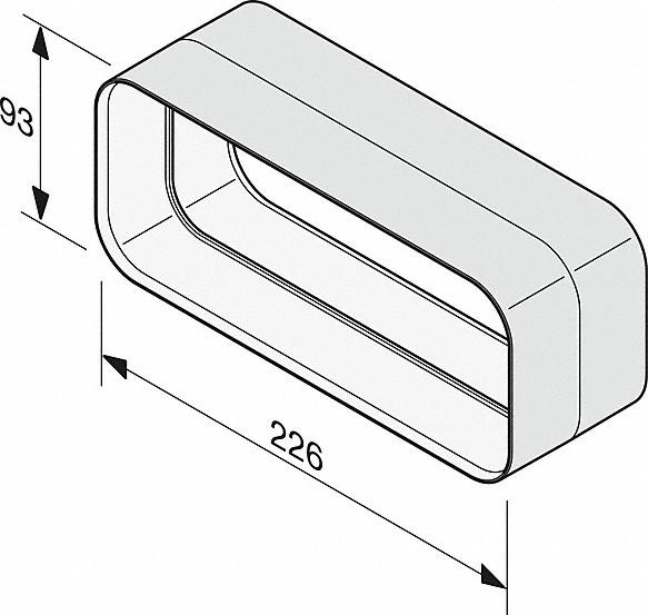 Actual product image Miele DFK-V Connecting piece flat duct