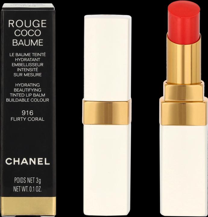 Actual product image Chanel Rouge Coco Baume No 916 (916 Flirty Coral)