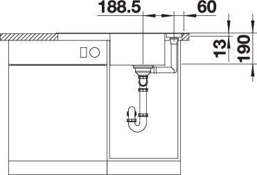Image du produit Blanco Axia III 45 S (Éviers à poser, 78 cm, 51 cm)
