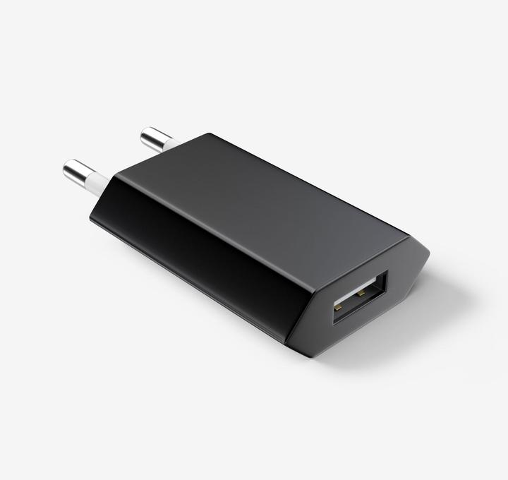 Image du produit PhoneLook Adaptateur chargeur mur USB-A secteur suisse 5W Noir (5 W)