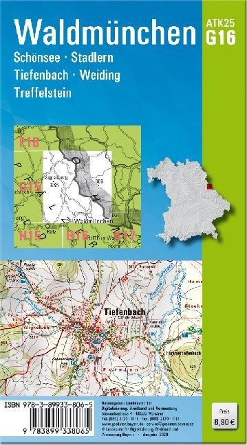 Image du produit Amtl.Topogr.Kart.Bayern.G16 Waldmünchen (carte topographique officielle de la Bavière)