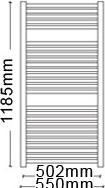 Produktbild Caleido Badheizkörper-Handtuchradiator Ulisse 1185x550mm, komplett, rein elektrisch, weiss (700 W)