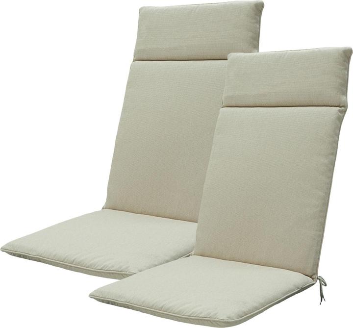 Actual product image Natura Punto Garden Chair High Backrest Cover by Madison, Set of 2 (120 x 50 cm)