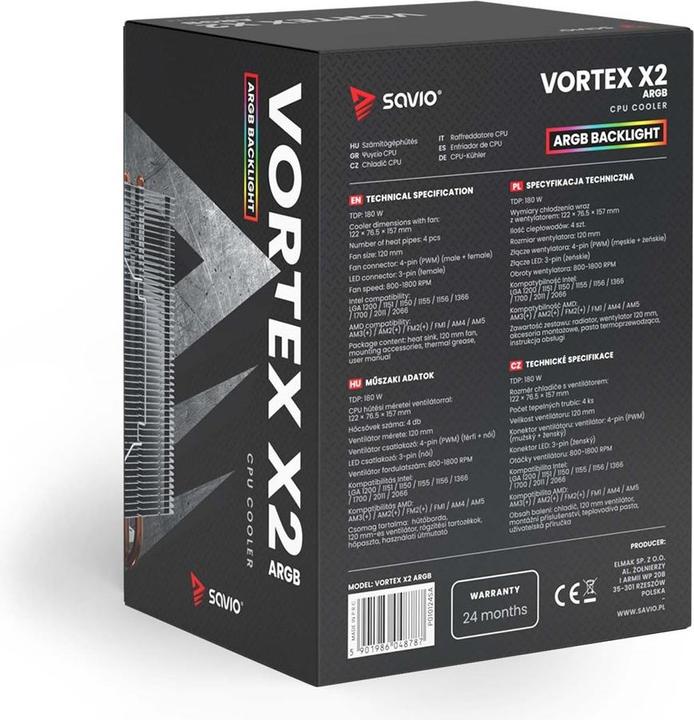 Image du produit Savio Savgcovortexx2argb