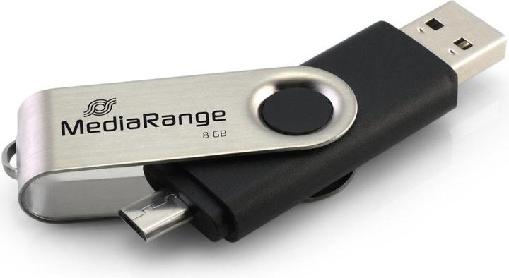 Image du produit MediaRange combo flash drive with micro USB (OTG) (8 Go, USB-A, Micro USB, USB 2.0)