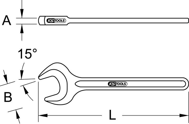 Produktbild KS Tools Einmaul-Kraftschlüssel (135 mm)