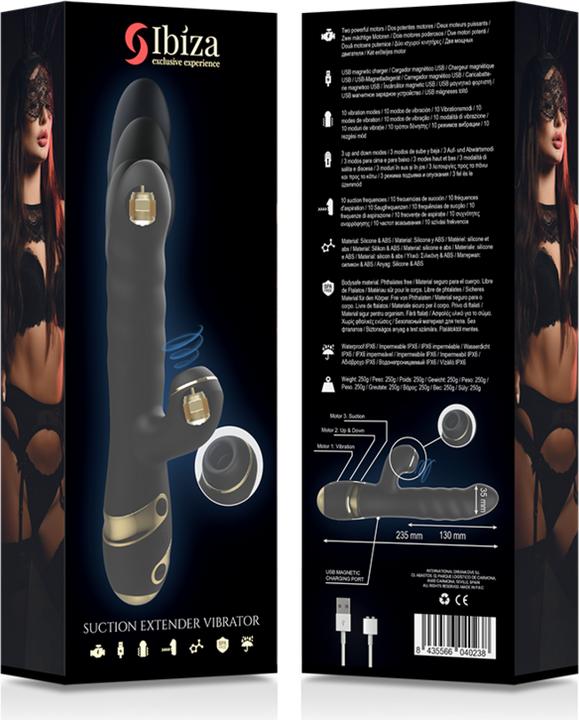 Image du produit Ibiza Vibrateur à Aspiration Up & Down 13 cm