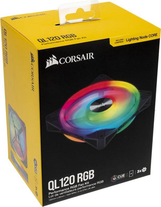 Actual product image Corsair iCUE QL120 RGB (120 mm, 3 x)
