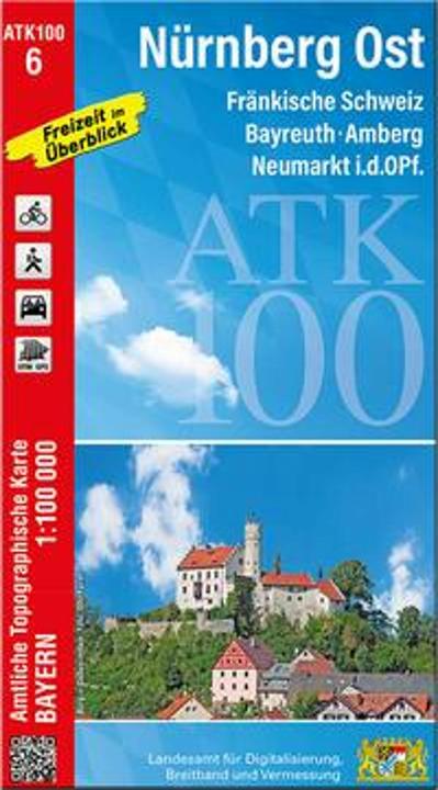 Actual product image ATK100-6 Nuremberg East (Official Topographic Map 1:100000)