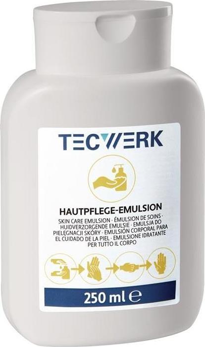 Actual product image Tecwerk Skin care emulsion 250 ml silicone-free, slightly perfumed (Body lotion, 250 ml)