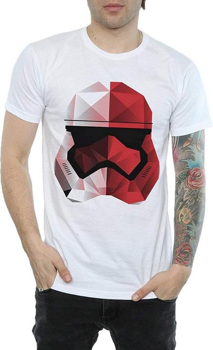 Star Wars Mens Cubist Stormtrooper Helmet Cotton T-Shirt