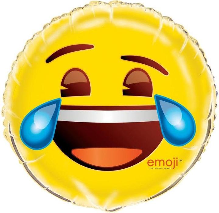 Actual product image Unique Party Crying Laughing Foil Emoji Balloon