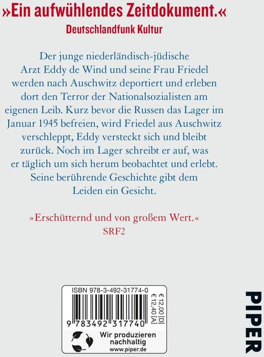 Image du produit Ich blieb in Auschwitz (Allemand, Eddy de Wind, 2021)