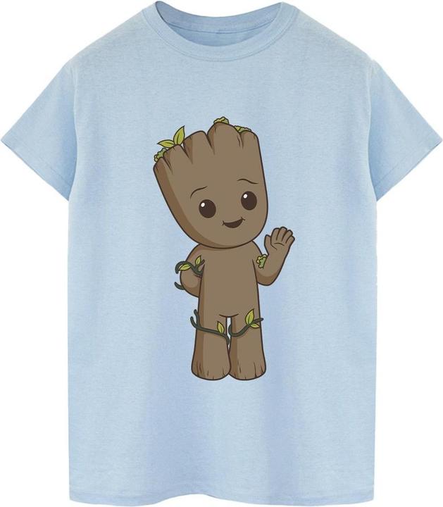 Actual product image Womens/Ladies I Am Groot Cute Groot Cotton Boyfriend T-Shirt (XXL)